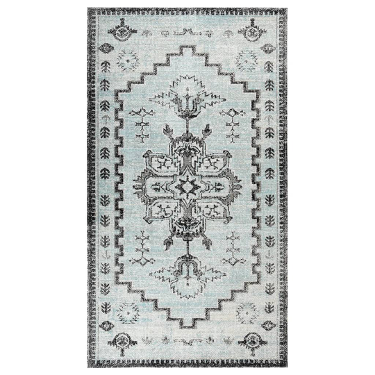 vidaXL Utomhusmatta plattvävd 115x170 cm grön och grå