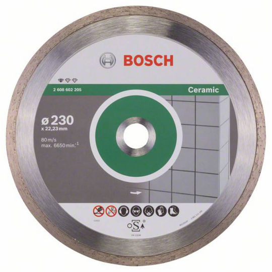 Diamantkapskiva Professional för keramik, 230 x 22,23 x 1,6 x 7 mm Bosch Accessories 2608602205 Diameter 230 mm 1 st