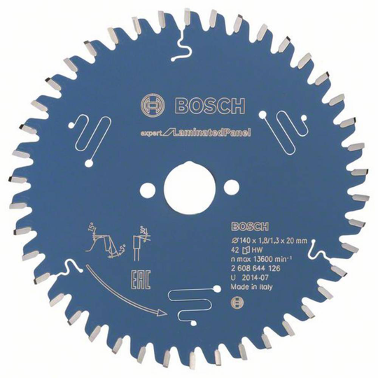 Bosch Accessories Expert for Laminated Panel 2608644126 Cirkelsågblad 140 x 20 x 1.3 mm Antal tänder (per tum): 42 1 st