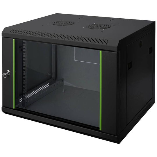 Digitus DN-19 12-U-EC-SW 19 väggskåp (B x H x D) 600 x 638 x 450 mm 12 U Svart, Svart (matt), Svart (RAL 9005)