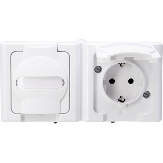Kopp 2x Komplett Vägguttag lock BlueElectric Arktisvit 131202003