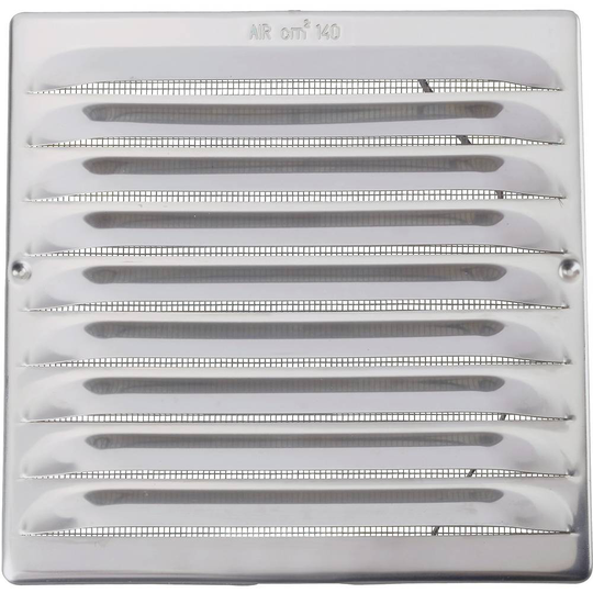 Ventilationsgaller Rostfritt stål Håldiameter: 12.5 cm Wallair