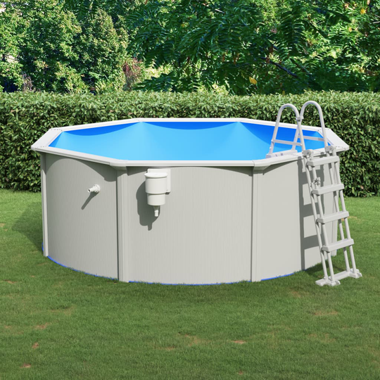 vidaXL Pool med säkerhetsstege 360x120 cm