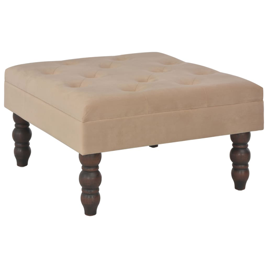 vidaXL Pall beige 60x60x36 cm sammet