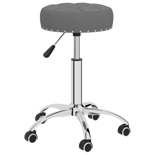 vidaXL Snurrbar massagepall mörkgrå tyg