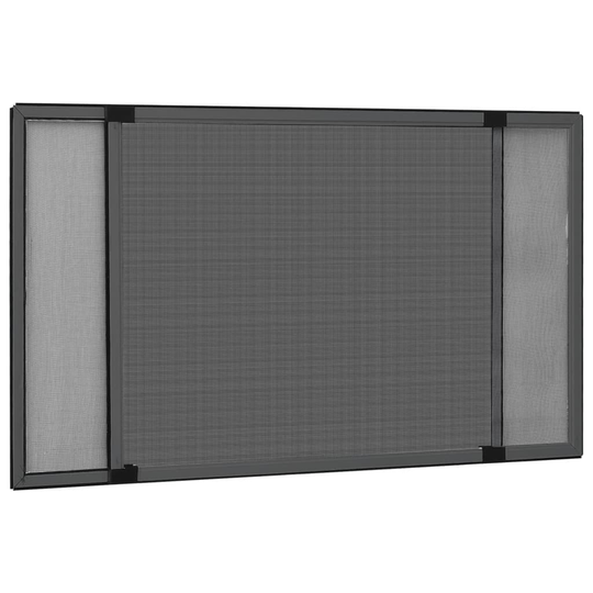 vidaXL Expanderbart insektsnät för fönster antracit (75-143)x50 cm