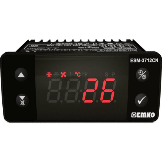 Emko ESM-3712-CN.5.18.0.1/01.01/1.0.0.0 2-punkts regulator Termostat NTC -50 till 100 °C Relä 16 A, Relä 5 A (L x B x H) 65 x 76 x 35 mm
