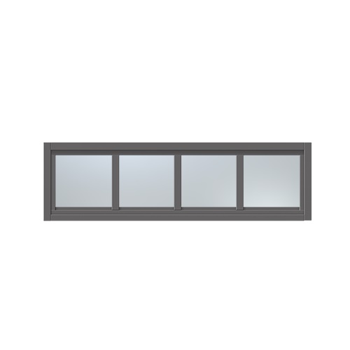 Överljus med spröjs Näs 15x3, Mörkgrå, Frostat glas