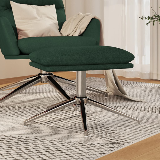 vidaXL Fotpall mörkgrön 60x60x39 cm tyg