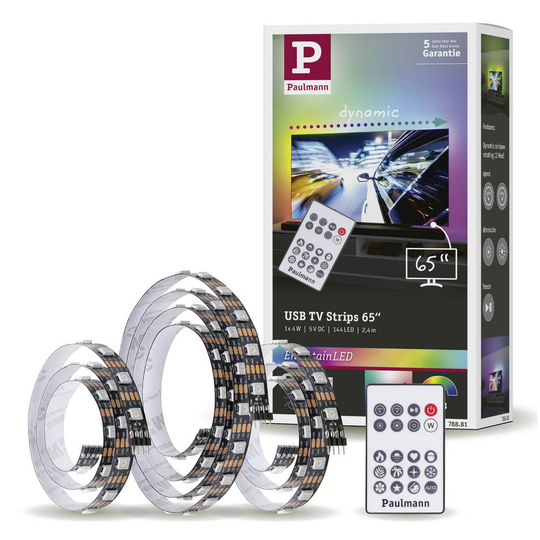 Paulmann TV Strips 65 Zoll 78881 LED-list bas-set med USB-anslutning 5 V/DC 2.4 m N/A