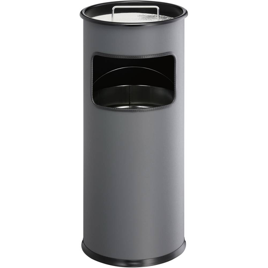 Papperskorg 17 l Durable Durable (Ø x H) 260 mm x 620 mm Antracit Inkl. askkopp 1 st