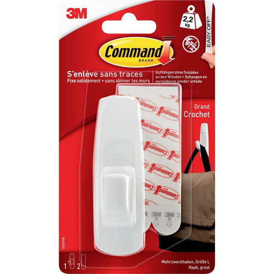 Krok (L x B x H) 98 x 32 x 22 mm Vit 3M 3M Innehåll: 1 st