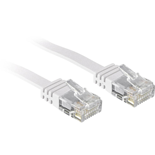 LINDY 47504 RJ45 Nätverk Anslutningskabel CAT 6 U/UTP 5.00 m Vit med låsskydd