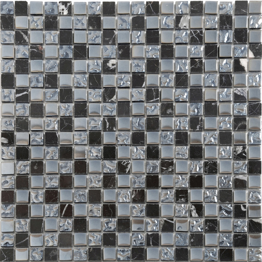 Kristallmosaik Arredo Exclusive Stone Black 1,5x1,5 cm