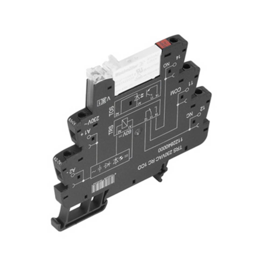 Koppar-relä 10 st 230 V/AC 6 A 1 switch Weidmüller TRS 230VAC RC 1CO