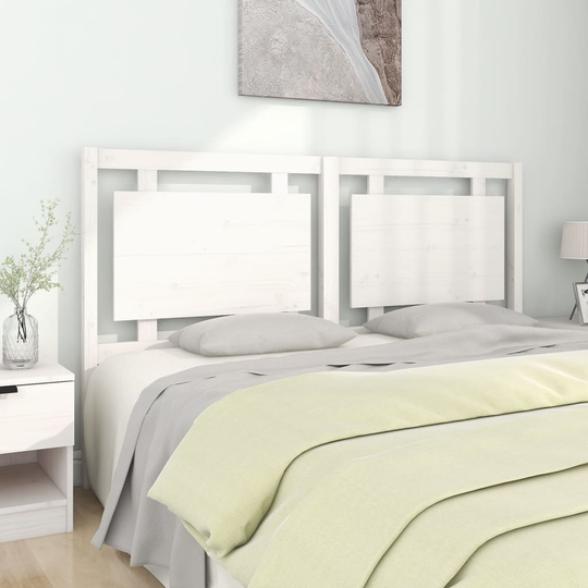 vidaXL Sänggavel vit 165,5x4x100 cm massiv furu
