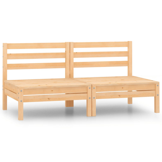 vidaXL Mittensektion till pallsoffa 2 st massiv furu