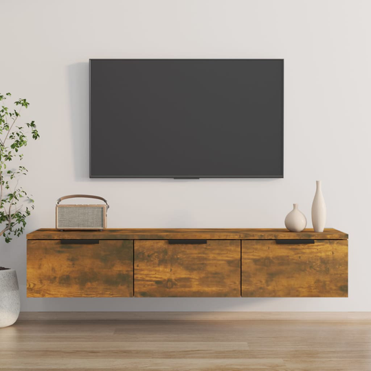 vidaXL Väggskåp rökfärgad ek 102x30x20 cm konstruerat trä