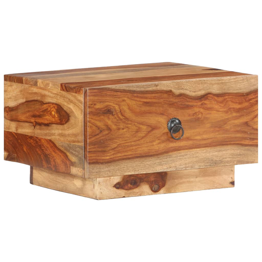 vidaXL Sängbord 40x40x25 cm massivt shesamträ