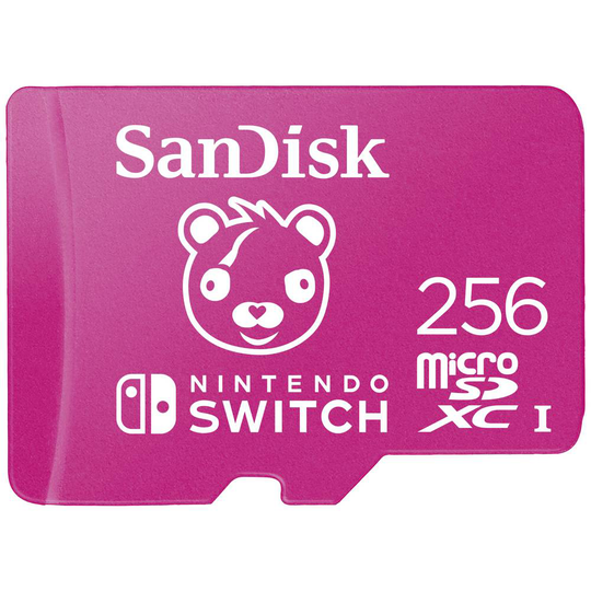 SanDisk microSDXC Extr 256GB (A1/V30/U3/C10/R100/W90) Fortnite, Cuddle Team Leader microSDXC-Kort 256 GB A1 Application Performance Class, v30 Video Speed Class
