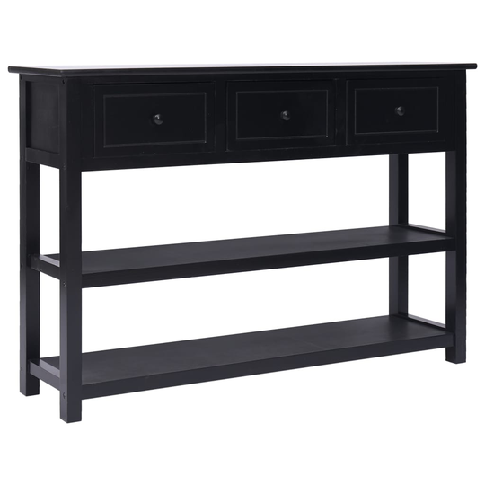 vidaXL Skänk svart 115x30x76 cm trä