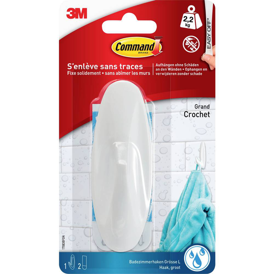 Krok (L x B x H) 105 x 38 x 38 mm Vit 3M Innehåll: 1 st