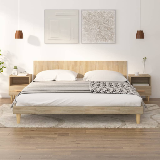 vidaXL Sängbord 2 st sonoma-ek 40x35x47 cm