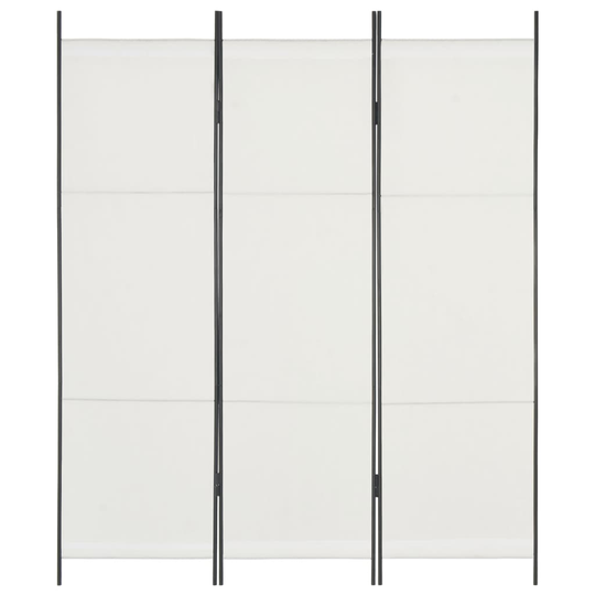 vidaXL Rumsavdelare 3 paneler vit 150x180 cm