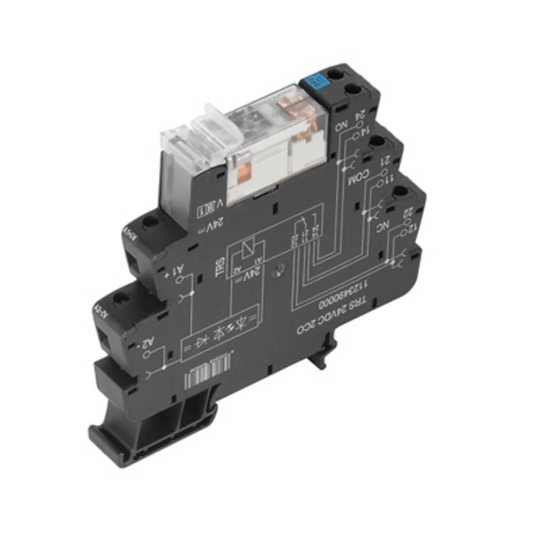 Koppar-relä 10 st 24 V/DC 8 A 2 switch Weidmüller TRS 24VDC 2CO