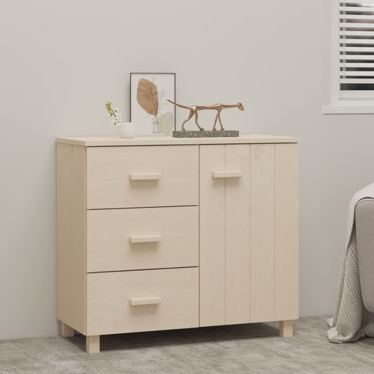 vidaXL Skänk honungsbrun 90x40x80 cm massiv furu