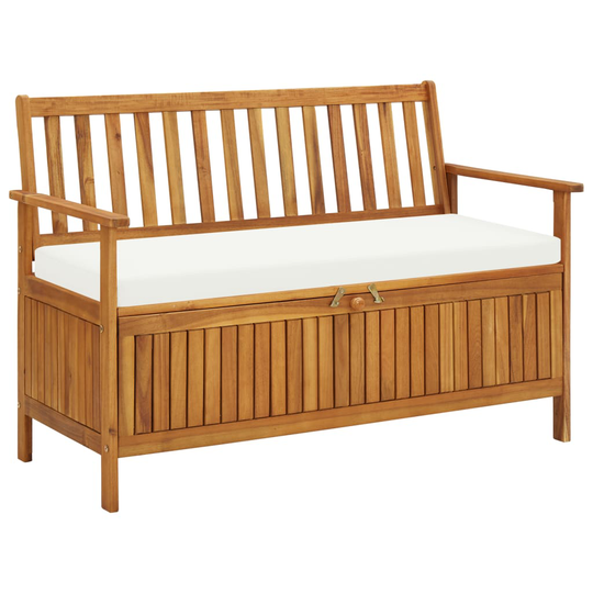 vidaXL Förvaringsbänk för trädgården akaciaträ 120x63x84 cm
