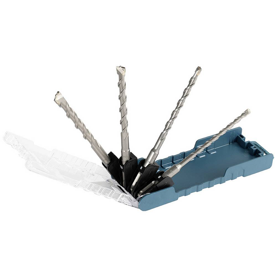 Makita E-13605 Sten-spiralborr set 4 delar 6 mm, 8 mm, 10 mm, 12 mm Total längd 160 mm SDS-Plus 1 set