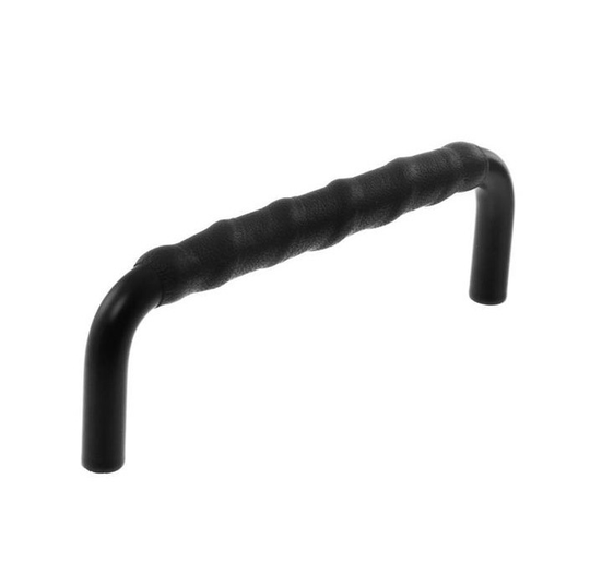 Linfalk Handtag svart/svart läder lindat, utan fot 7353-128-2525LL
