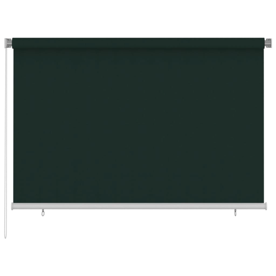 vidaXL Rullgardin utomhus 220x140 cm mörkgrön HDPE