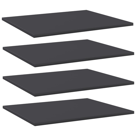 vidaXL Hyllplan 4 st grå 60x50x1,5 cm spånskiva