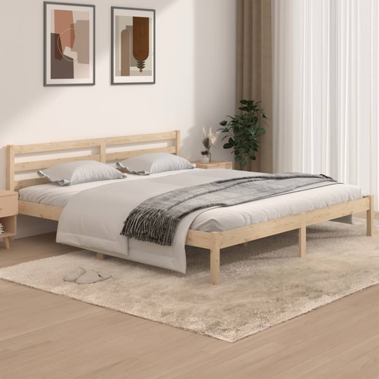 vidaXL Sängram massiv furu 180x200 cm 6FT