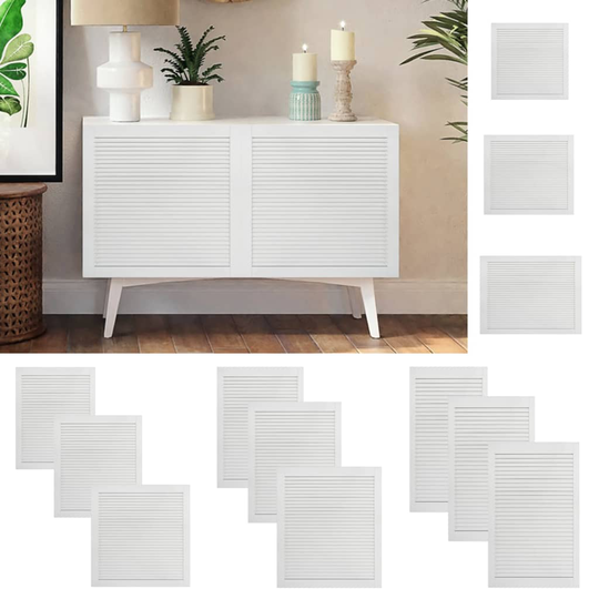 vidaXL Jalusidörrar 4 st massiv furu vit 39,5x39,4 cm
