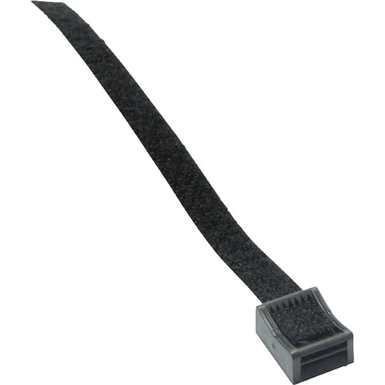 Kardborreband-sockel för paketering, med sockel, för fastskruvning Statisk del och fleecedel (B x H) 20 mm x 180 mm Svart Hebotec 1 st