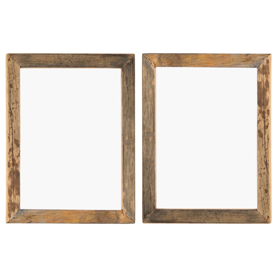 vidaXL Fotoramar 2 st 50x60 cm massivt återvunnet trä och glas