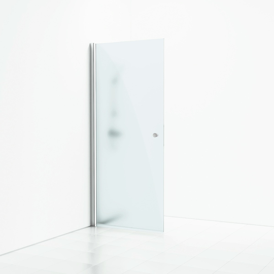 Svedbergs Skärmvägg Skoga Rak 57 - Frostglas Alu blank