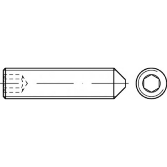 TOOLCRAFT TO-5413899 Gängstift M6 45 mm 100 st