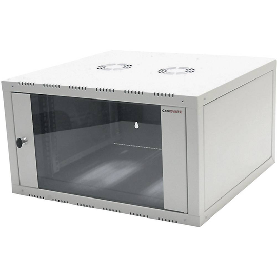 LogiLink W06E66G 19 väggskåp (B x D) 600 mm x 560 mm 6 U Grå-vit (RAL 7035)