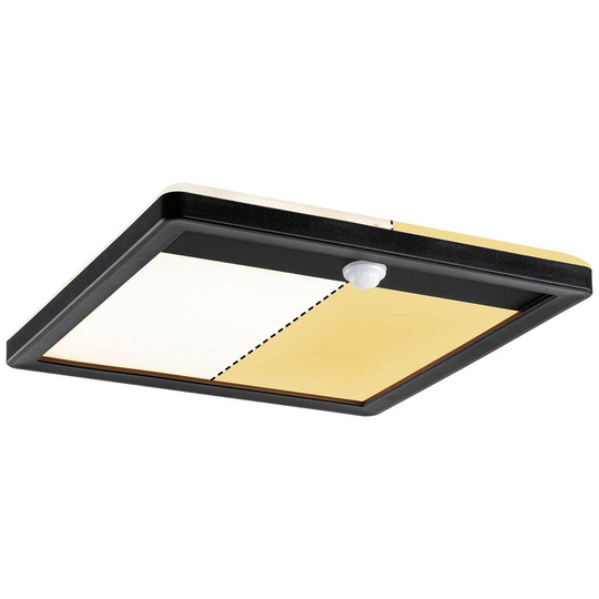 LED-takbelysning 14 W Paulmann Lamina PIR 2200K eck. schwarz 94709 Svart