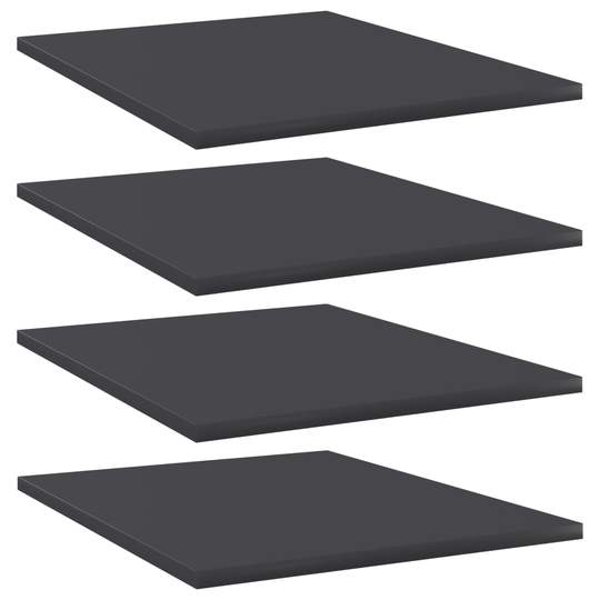 vidaXL Hyllplan 4 st grå 40x50x1,5 cm spånskiva