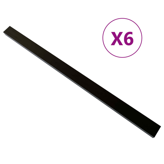 vidaXL Kompositregel 6 st svart 170x8,5x4,5 cm WPC