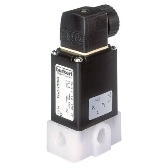 Bürkert Direktstyrd ventil 22294 0330 230 V/AC G 1/4 hylsa Nominell bredd 3 mm Kapslingsmaterial Polypropylen Tätningsmaterial FKM 1 st