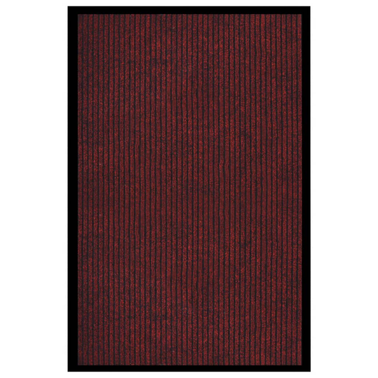 vidaXL Dörrmatta rödrandig 80x120 cm