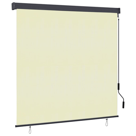 vidaXL Rullgardin utomhus 160x250 cm gräddvit