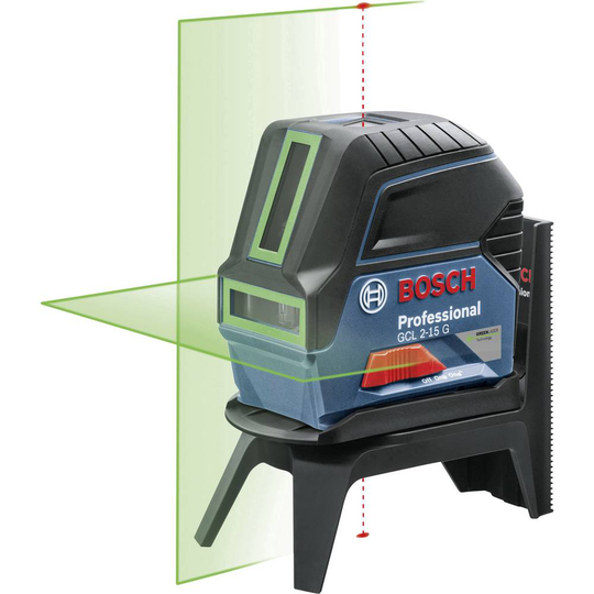 Bosch Linienlaser GCL 2-15G + RM1 + Deckenklemme AB 10-15m Punkt- och linslaser