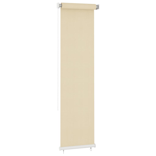 vidaXL Rullgardin utomhus gräddvit 60x230 cm HDPE